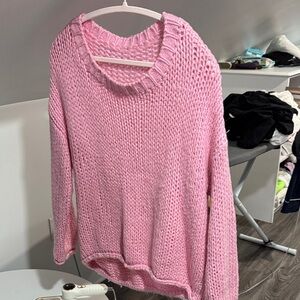 Cozy Pink Knit Sweater